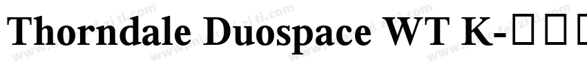 Thorndale Duospace WT K字体转换